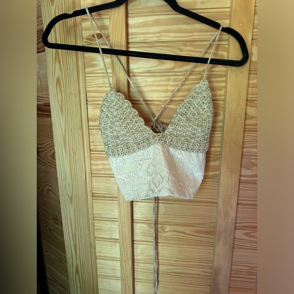 Fable Dresses handmade crochet and vintage lace top size XS - Picture 3 of 7